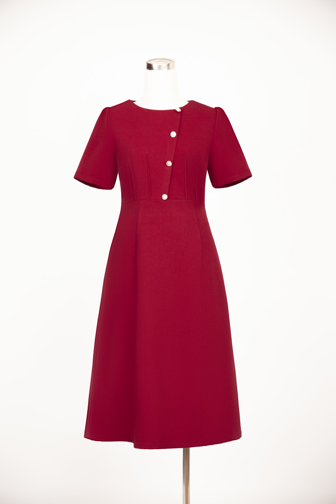 Váy đầm voan đỏ cho mẹ trung niên - V003 - Thời trang trung niên |  ThờiTrangNữ.vn